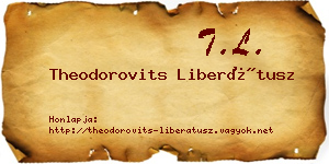 Theodorovits Liberátusz névjegykártya